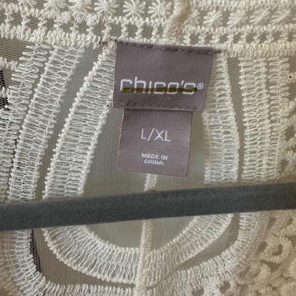 Lace cover. Off white. Beautiful design - Picture 3 of 4